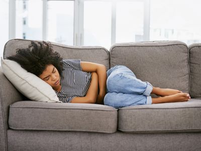 These cramps are a killer - stock photo - ibs