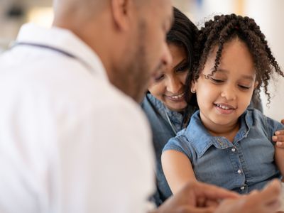 Mother and child at doctor's appointment