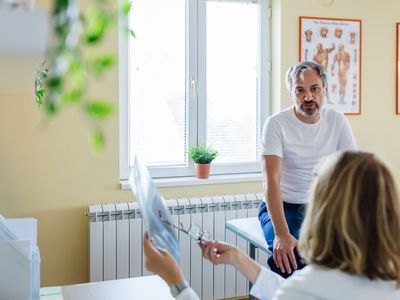 Man in doctor's office