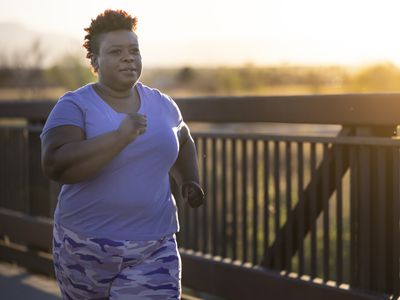 Woman walking outdoors