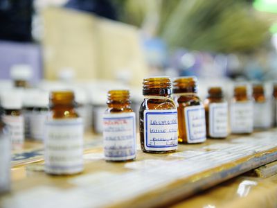 Essential Oils on a Market Stall