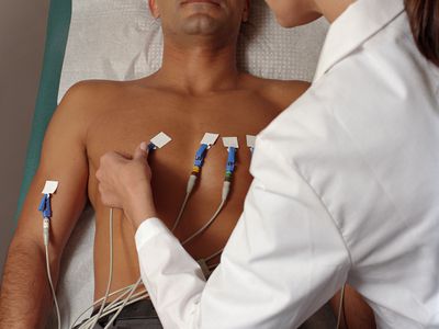 Man getting electrocardiogram