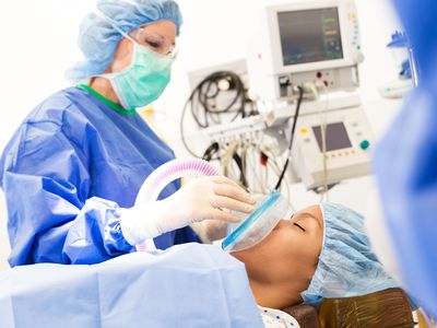 Women going under anesthesia for surgery