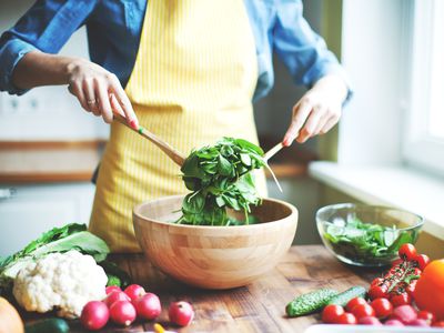 making a salad