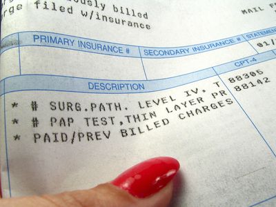 Charges on a medical bill