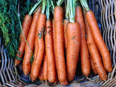 Orange Carrots in a Basket