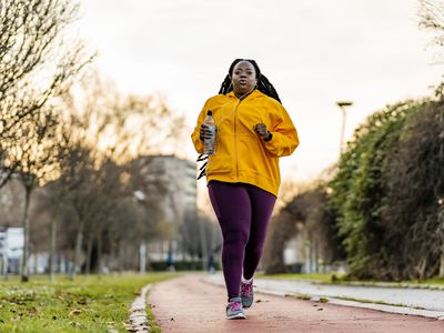 A person running outdoors