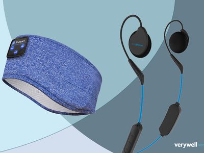 Headphones for sleeping we recommend on a blue background