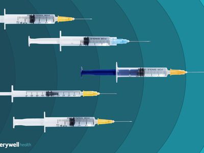 5 horizontal syringes of vaccine 