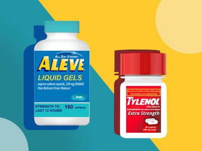 A photo illustration of aleve vs. tylenol 