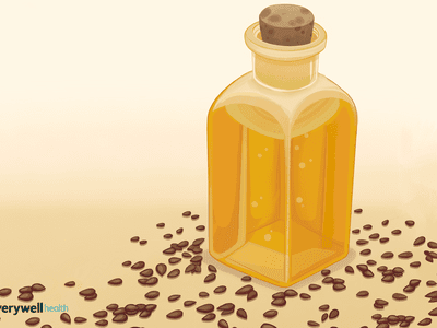 An illustration of flax oil and flax seeds.